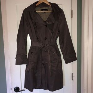 London Fog Belted Raincoat in Deep Purple - Large
